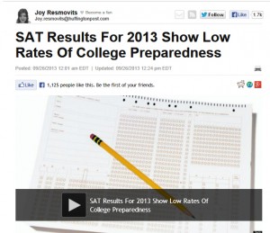 SAT Results for 2013 Show Low Rates of College Preparedness