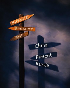 China looking forward, Russia looking back