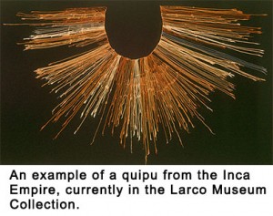Inca Quipu currently in Larco Museum Collection