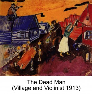 Marc Chagall's "The Dead Man (Village & Violinist)"